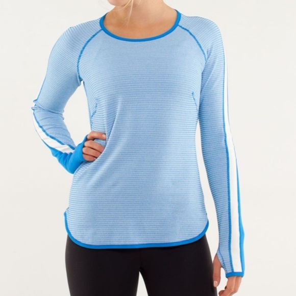 Lululemon Runder Under Long Sleeve
Mini Check Pique Beaming Blue Polar Cream - Picture 1 of 12